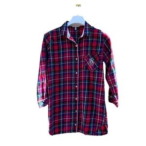 Victoria's Secret Red and Blue Plaid Nightgown